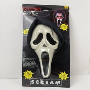 Fun World Ghost Face Bleeding Scream Mask Halloween Movie Brand New